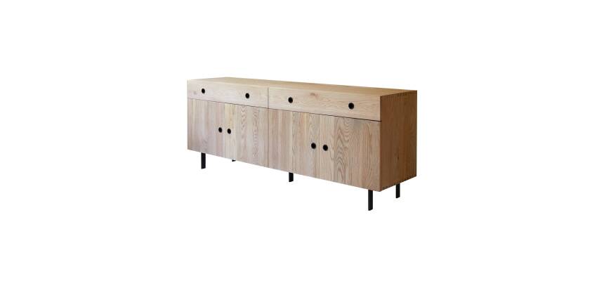 Buffet en chêne massif L 185 cm Jeanne