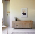 Buffet en chêne massif L 185 cm Jeanne