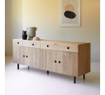 Buffet en chêne massif L 185 cm Jeanne