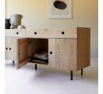 Buffet en chêne massif L 185 cm Jeanne