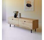 Meuble TV Jeanne en chêne massif L 160 cm