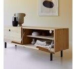 Meuble TV Jeanne en chêne massif L 160 cm