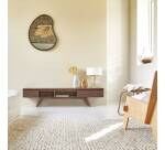 Meuble TV Esmée en noyer massif L 180 cm