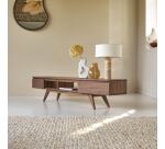 Meuble TV Esmée en noyer massif L 180 cm