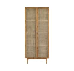 Armoire en pin et cannage Ninon