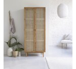 Armoire en pin et cannage Ninon