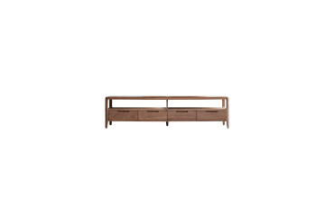 Meuble TV en bois de noyer Arto H 45 x L 180 x P 40 cm
