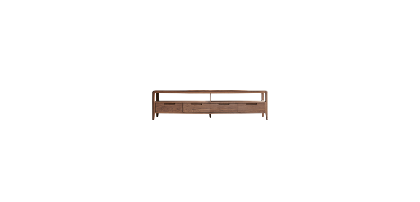 Meuble TV en bois de noyer Arto H 45 x L 180 x P 40 cm