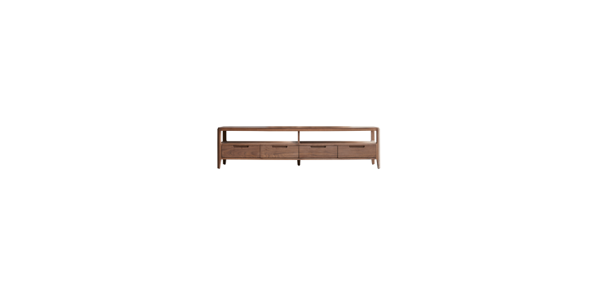 Meuble TV en bois de noyer Arto H 45 x L 180 x P 40 cm