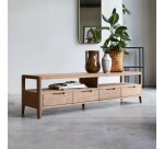 Meuble TV en bois de noyer Arto H 45 x L 180 x P 40 cm