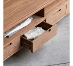 Meuble TV en bois de noyer Arto H 45 x L 180 x P 40 cm