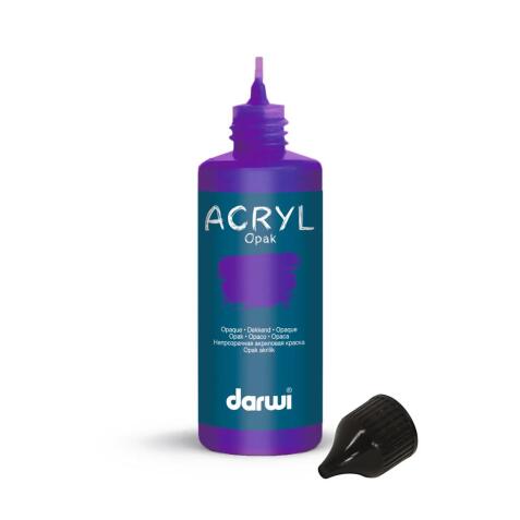 Darwi Flacon de 80 ml de Peinture Acrylique Universelle Opaque - Violet