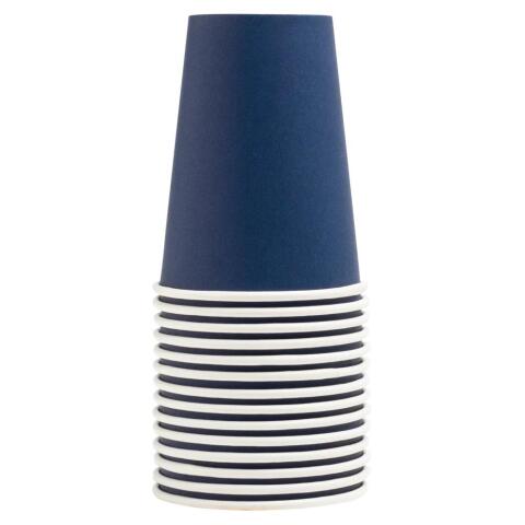 Vasos de cartón sin plástico - 20 cl - Ø 7 cm - Azul marino