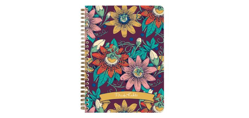 Frida Kahlo, Carnet reliure intégrale A5 14,8x21cm, 148 pages, ligné, ass.