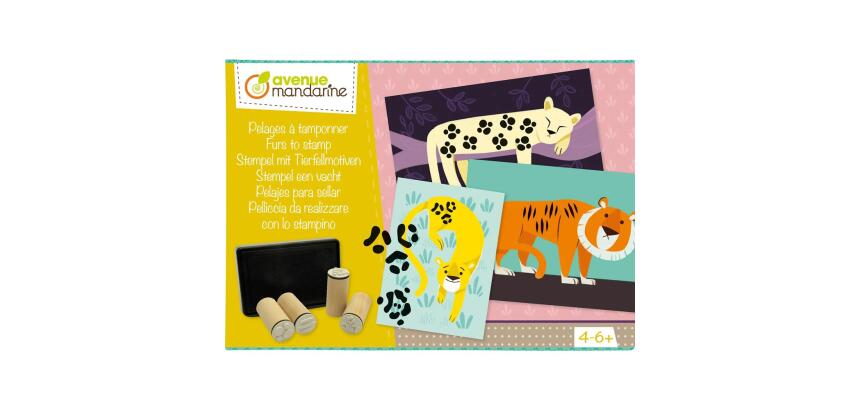 Boîte créative, Pelages à tamponner - Multicolore