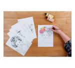 ODELIA, Bloc de coloriage multi-techniques de 20 feuilles A4 250g, Les femmes