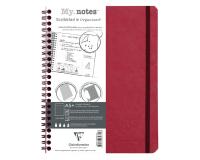 My.Notes Age Bag carnet reliure intégrale à marges détachables A5+ 120 pages détachables DOT + cadre en-tête - Rouge
