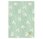 Carnet piqûre textile Neo Deco Collection Printemps-Été 14,8x21cm 96 pages ligné motifs assortis papier ivoire 90g - Assortis