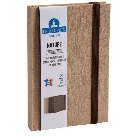 Carnet Nature 170x110, 192 pages lignées - Marron