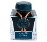 Encre 1670 à paillettes dorées 50ml - Vert emeraude