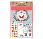 SET DE CORRESPONDANCE, 1 feuille au format A2 (42x59,4cm) + 1 enveloppes au format A4 (22,9x32,4cm) + Stickers - Noël - Multicolore