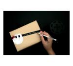 Bolduc bobine écriture noir 100mx15mm - Noir