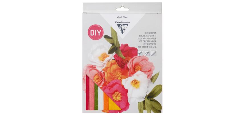 KIT CRÉPON, Bouquet de fleurs 20,5x1,5x30cm - Assortiment