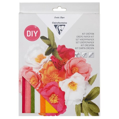 KIT CRÉPON, Bouquet de fleurs 20,5x1,5x30cm - Assortiment