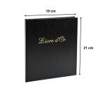 Livre d'or Balacron avec titre 140 pages blanches - 21x19 cm vertical - Noir