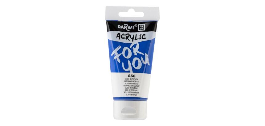 Darwi For You tube de peinture acrylique 75 ml - Bleu outremer