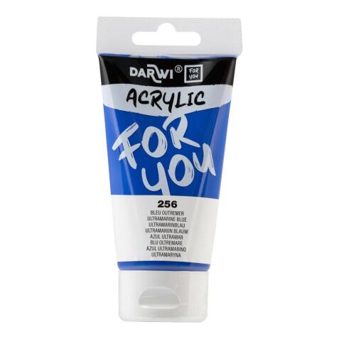 Darwi For You tube de peinture acrylique 75 ml - Bleu outremer