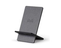 Rhodiarama support pour téléphone mobile simili cuir italien 13x8x8,5 cm - Titane