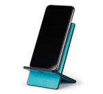 Rhodiarama support pour téléphone mobile simili cuir italien 13x8x8,5 cm - Turquoise