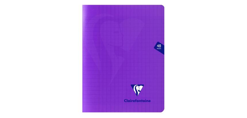 Cahier piqué Mimesys 17x22cm 48 pages grands carreaux couverture polypropylène