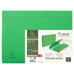 Paquet de 50 chemises poche coloris vifs Forever® - 24,5x32,5cm