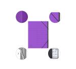 Trieur agrafé avec élastiques intérieur noir 7 compartiments - A4