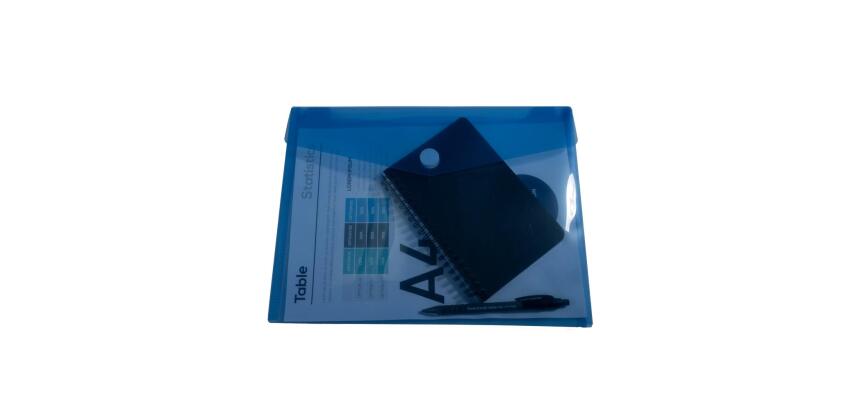 Fundas con adhesivo scratch A4 2/100e Polipopileno reciclado