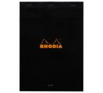 Bloc agrafé Rhodia N°18 21x29,7 cm 80 feuillets uni 80g - Noir