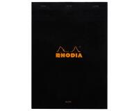Bloc agrafé Rhodia N°18 21x29,7 cm 80 feuillets uni 80g - Noir