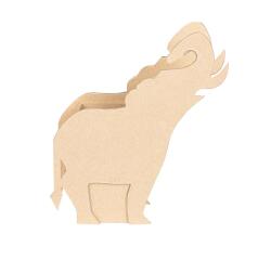 Pot à crayons Eléphant 18x5x20cm - Kraft