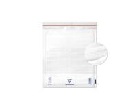 Boite de 100 Pochettes Blanches Matelassées de Film à Bulles 220x260 mm - Auto-adhésives - Blanc