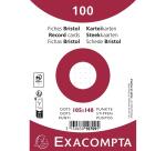 Paquet 100 fiches sous film - bristol dots non perforé - 105x148mm - Blanc