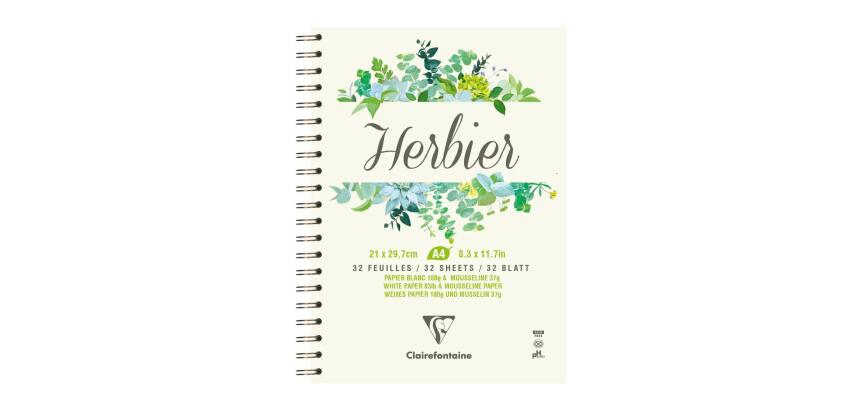 Herbier carnet spiralé 32F A4 180g