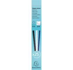 Doos van 25 plastic spiraal inbindruggen 8 mm - A4 - Wit
