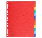 Tabbladen in echt soepel glanskarton 225g/m2 met 12 blanco tabs. - Geassorteerd