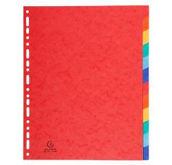 Divider Pressbd Lwght A4+ 12P - Assorted colours