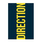Bloc de bureau Direction agrafé A4 100 feuilles petits carreaux 70 g - Bleu