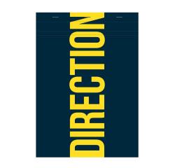 Bloc de bureau Direction agrafé A4 100 feuilles petits carreaux 70 g - Bleu