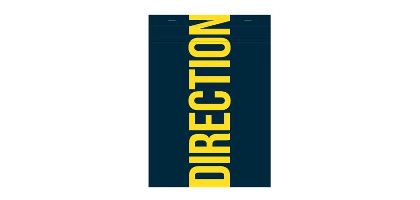 Bloc de bureau Direction agrafé A4 100 feuilles petits carreaux 70 g - Bleu