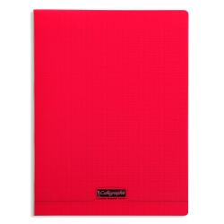 Cahier piqué 8000 POLYPRO 24x32 cm 96 pages grands carreaux 90 g - Rouge